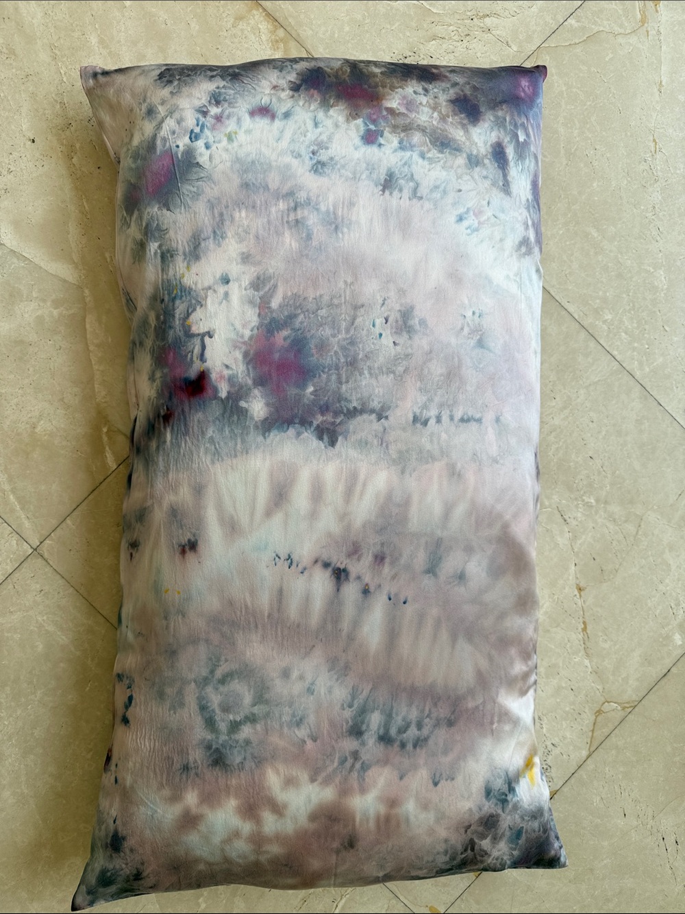 25 Momme 100% Mulberry Silk hand-dyed -Pillowcase KING - Lavender, pink